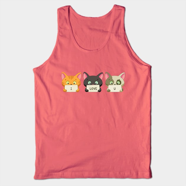 I Love You - Cat said Tank Top by Didier97